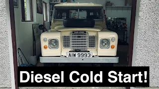 Cold Start Procedure of my Diesel 1976 Land Rover Series 3 88"