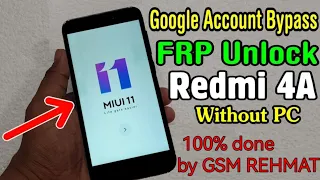 Redmi 4a frp bypass without pc 2022 | Mi 4a frp bypass | Redmi 4a gmail account remove kaise kare ..