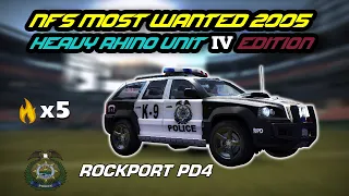 NFS MW (2005) - HEAVY RHINO SUV // Police Edition - Heat 5 #4k60FPS