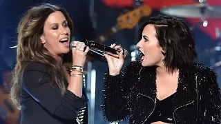 Demi Lovato & Alanis Morissette "You Oughta Know" Performance at 2015 AMAs