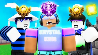 I carried my friends to GOLD rank in Roblox BedWars