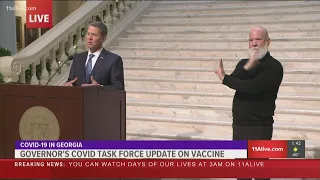 Georgia governor addresses possibility of healthcare workers being hesitant about vaccine