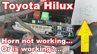 Toyota Hilux 2011 horn not working... Sort of... Fault finding and repair.