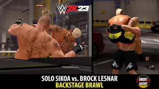 Solo Sikoa vs Brock Lesnar | Backstage Brawl | WWE 2K23 Gameplay