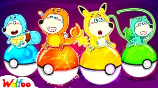 Four Colors Pokemon in Real Life with Wolfoo - Kids Pretend Play 🤩 @WolfooCanadaKidsCartoon