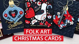 Folk Art Inspired Christmas Cards