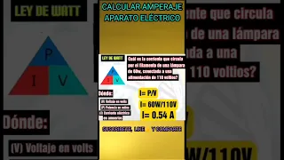 Cómo Calcular el Amperaje de un Aparato Eléctrico, Ley de Watt