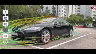 Aerodynamics of a Tesla Model S With Augmented Reality