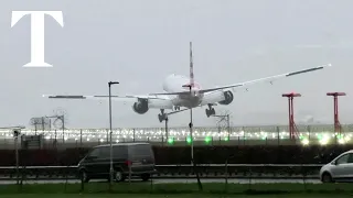 Storm Gerrit makes for bumpy plane landing at Heathrow Airport