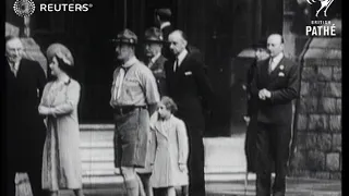 Scouts Rally at Windsor Castle for St. George's Day service (1939)