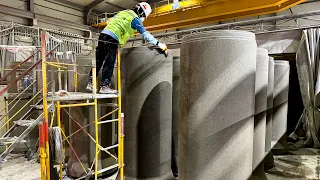 Process of making Reinforced Concrete Pipe. Korean Pipe Factory