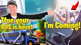 MrBeast Gives Tfue REAL LIFE BATTLE BUS! *HILARIOUS* - Fortnite FUNNY Moments