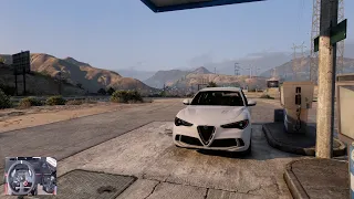 Alfa Romeo Stelvio 2019 - Realistic Driving GTA 5 - Steering Wheel + Shifter Logitech G29