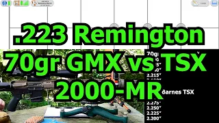 223 Rem - 70gr Hornady GMX vs 70gr Barnes TSX