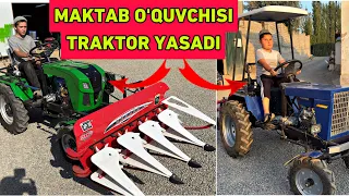 MAKTAB O'QUVCHISI MINI TRAKTOR IXTIRO QILIB YASAMOQDA