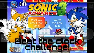 DJay 95 Plays: Sonic Advance 3 Beat The Clock Part 1 (Route 99)