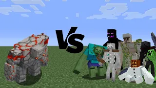 Redstone Golem vs Mutant Mobs (Редстоун Голем против Мутантов Мобов)