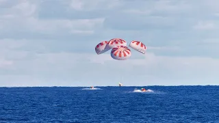 Live | Space X  Splashdown Crew Dragon demo 2