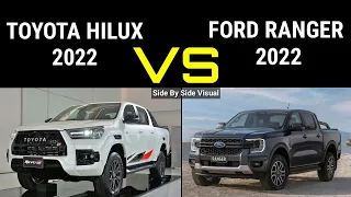 Ford Ranger 2022 Vs Toyota Hilux_ side-by-side Visual Comparison