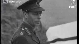 King George VI visits Australian troops and nurses at training camp (1940)