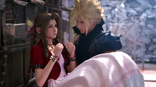 CLOUD CATCHES AERITH - IN GLORIOUS 60FPS - FINAL FANTASY 7: REMAKE