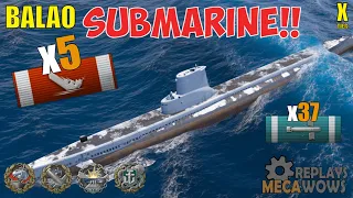 SUBMARINE Balao 5 Kills & 245k Damage | World of Warships Gameplay