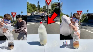 Coke Bottle VS Pool Chlorine!! *BAD IDEA* 😳 - #Shorts