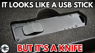 Unboxing An OTF Knife That Looks Like A USB Stick