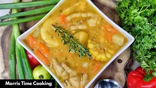 How To Make Jamaican Chicken Foot & Pumpkin Soup | Saturday Must | Lesson #91 | Morris Time Cooking