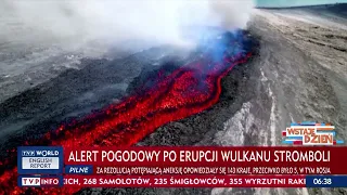 Alert pogodowy po erupcji wulkanu Stromboli we Włoszech 🌋