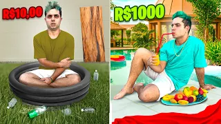 SOBREVIVA A PISCINA DE R$10 , R$100 E R$1000