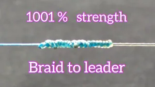 Fishing knot Very Amazing, The CARROT knot braided to fluorocarbon leader
