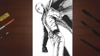 Drawing Saitama | Dibujando a Saitama - One Punch Man