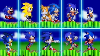 Sonic 2 All Versions of Sonic are here