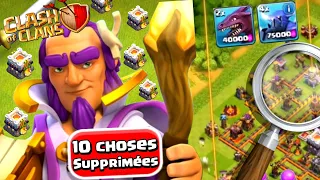 10 CHOSES SUPPRIMÉES SUR CLASH OF CLANS ! 😱