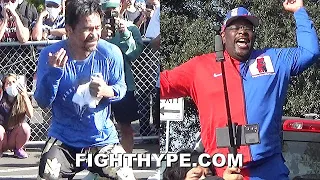 PACQUIAO UNLEASHES 0 TO 100 TOP SPEED; GETS "EYE OF THE TIGER" HYPE & GOES OFF FOR CLIPPER DARRELL