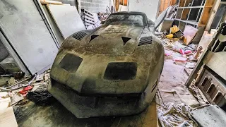 Abandoned Custom Corvette Left Behind at Abandoned Mansion with Everything Left Behind