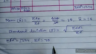 Calculation of Standard Deviation for Discrete Series of Grouped Data