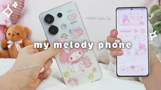 🌸 KAWAII PHONE MAKEOVER | Aesthetic My Melody Theme 🐰 | Redmi Note 13