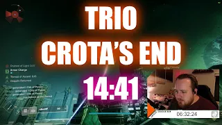 WORLD RECORD | 14:41 Trio Crota's End | Destiny 2 | Season of the Wish