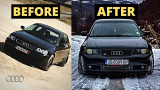 Building a 250HP Audi A3 8L 1.8T In 3 Minutes | Project Car Transformation