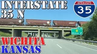 I-35 North - Kansas Turnpike - Wichita - Kansas - 4K Highway Drive