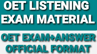 OET LISTENING TEST 05. 05. 2024 #oetexam #oet #oet_exam #oetnurses #oetlistening #oetlisteningtest