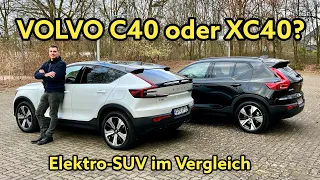 Volvo C40 oder XC40 Recharge? Kompakte-Elektro-SUV im Vergleich | Review | Test | 2022