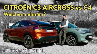 Citroën C3 Aircross oder C4? Kompakte Franzosen mit je 130 PS im Vergleich | Test | Review | 2022