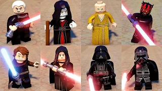 LEGO Star Wars The Skywalker Saga - All Dark Side Characters Showcase (4K 60FPS)