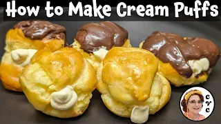 Homemade Cream Puffs - Profiterole or French choux pastry - Super Easy