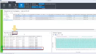 How to pause a running sequence in OpenLab CDS