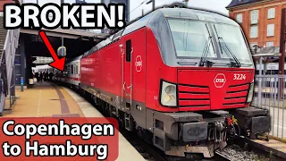 BROKEN carriages and a RARE diversion. Travelling on the "NEW" Copenhagen-Hamburg trains