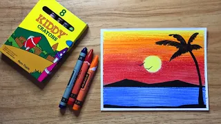 Easy Wax Crayon Drawing for Beginners